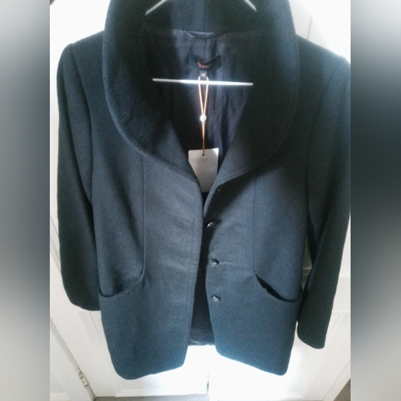 Quince Italian Wool Cocoon Coat. Black. XS. Perfect Condition. - Picture 5 of 17